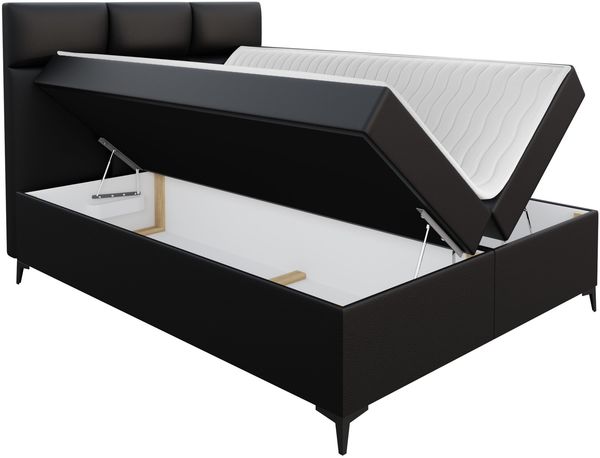 Boxspringbett Worx, Weiß, 160x200 cm Bild 3