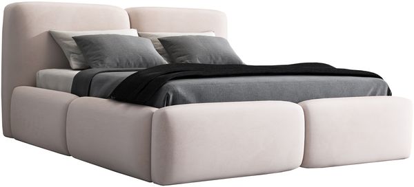 Polsterbett OLKE 180x200 mit Matratze, Bettkasten und Lattenrost. Farbe: Beige 2 Bild 4
