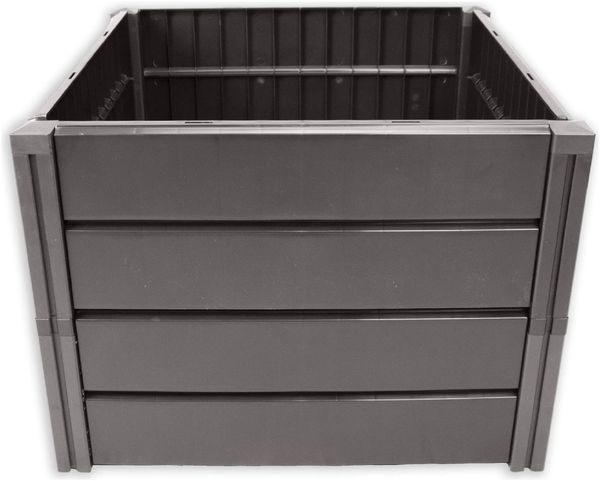 NEUSTANLO | Hochbeet Beetlo M | 82×82×61 cm | 336L | aus wetterfestem Kunststoff | pflegeleichtes Gartenbeet | Steckmontage ohne Werkzeug | ideal als Blumen- & Pflanzenbeet | Made in Germany