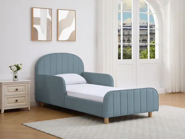 Vente-unique - MIRAVELO Bett Stoff Blau - B 208,5 cm x H 97,5 cm x L 101 cm