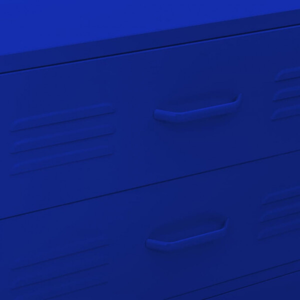 vidaXL Kommode Marineblau 80x35x101,5 cm Stahl 336199 Bild 8