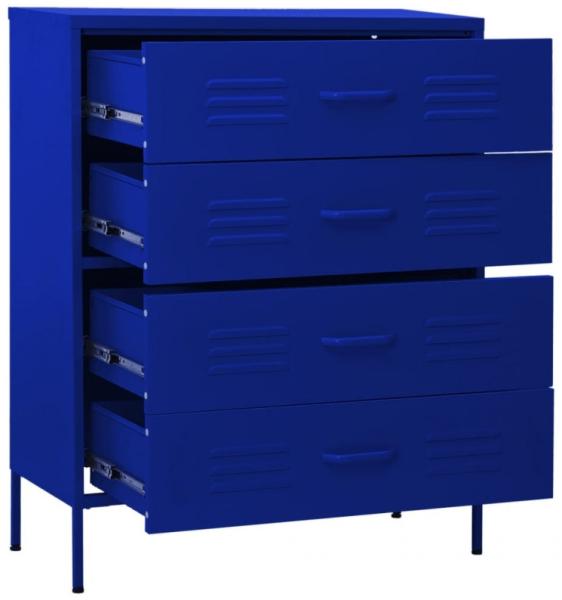 vidaXL Kommode Marineblau 80x35x101,5 cm Stahl 336199 Bild 6