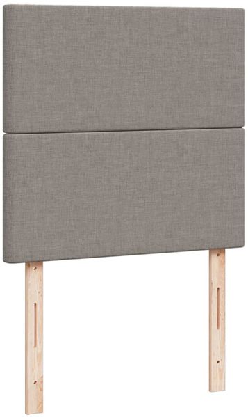 vidaXL Boxspringbett mit Matratze Taupe 90x200 cm Stoff 3293460 Bild 9