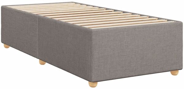 vidaXL Boxspringbett mit Matratze Taupe 90x200 cm Stoff 3293460 Bild 10