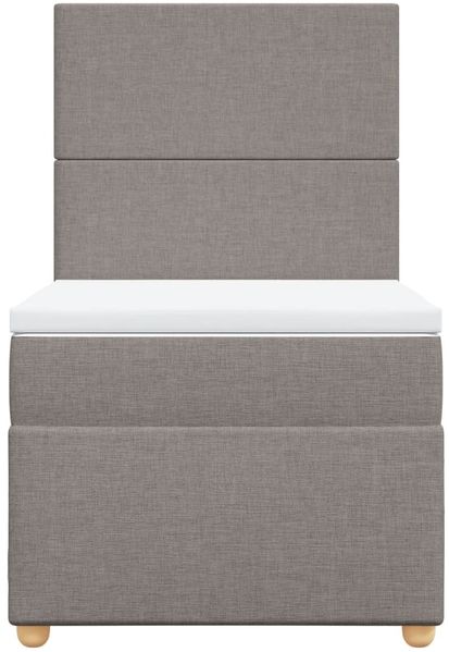 vidaXL Boxspringbett mit Matratze Taupe 90x200 cm Stoff 3293460 Bild 6