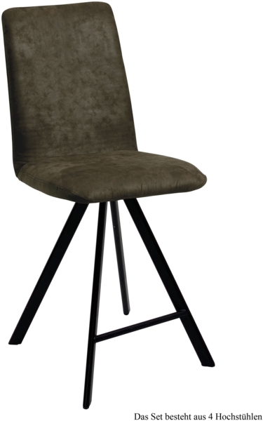 Thekenstuhl drehbar (4er-Set) Desirae 47 x 109 x 60 Schwarz/Marsala