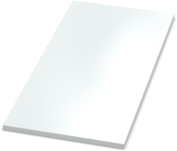 AUPROTEC Tischplatte 25mm weiß 150x80 cm I Spanplatte mit 2mm ABS Kante & PU-Verleimung I melaminharzbeschichtet I robust & wasserabweisend