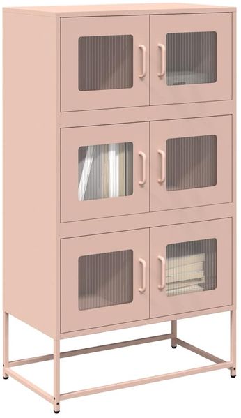 vidaXL Highboard Rosa 68x39x123 cm Stahl 853351