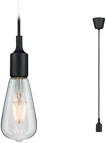 Paulmann No. 50346 Pendelleuchte Neordic Ketil 1-flammig 1x20W E27 schwarz