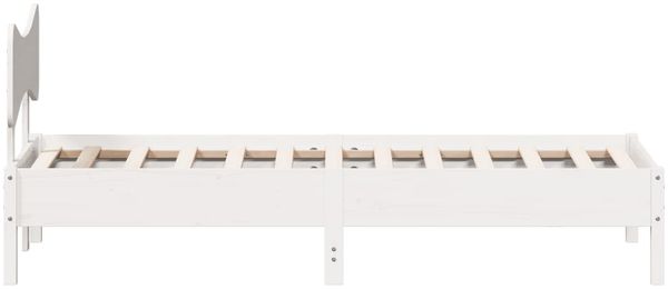 vidaXL Massivholzbett ohne Matratze Weiß 75x190 cm Kiefernholz 3328257 Bild 7