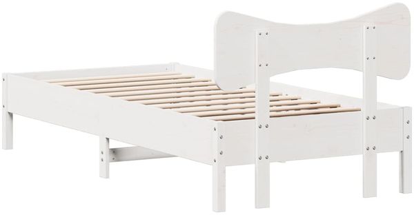 vidaXL Massivholzbett ohne Matratze Weiß 75x190 cm Kiefernholz 3328257 Bild 8