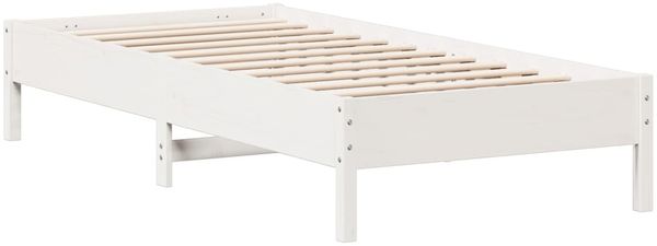 vidaXL Massivholzbett ohne Matratze Weiß 75x190 cm Kiefernholz 3328257 Bild 5
