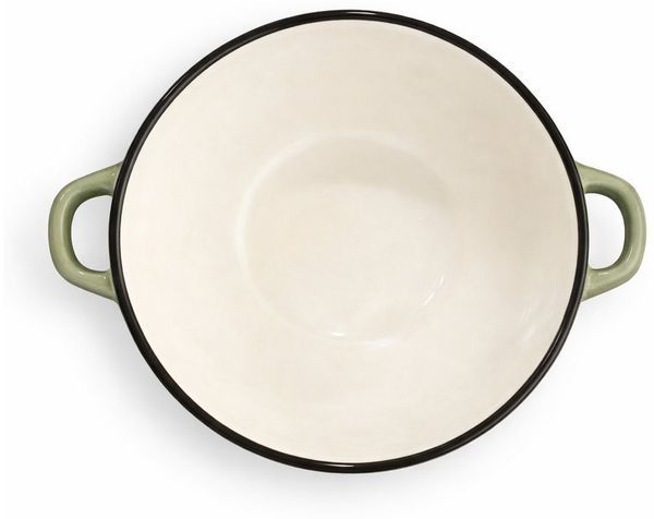 WestCraft Suppenschale Landhaus Suppenschüssel mit Griff Schüssel für heisse Suppen 650 ml, Keramik, (1-tlg), auch für Nudeln, Reis, Desserts, Salate, Suppen, Haferflocken Porridge