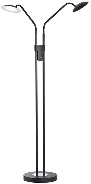 Fischer & Honsel 40487 LED Stehleuchte Tallri 2-flammig sandschwarz CCT dimmbar