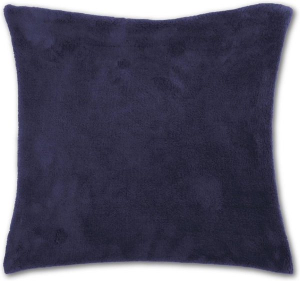 Kissenhülle Kuschel 30x30cm Kissenbezug Dekokissen Auswahl: blau - royalblau mit Füllung