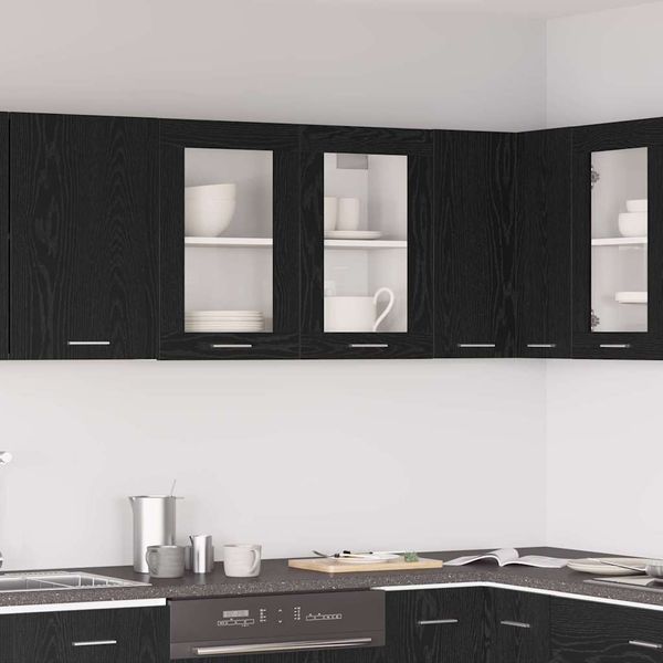 vidaXL Hängeschrank Lyon Schwarz Eichen-Optik 80 x 31 x 60 cm 863147