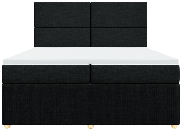 vidaXL Boxspringbett mit Matratze Schwarz 200x200 cm Stoff 3294458 Bild 5