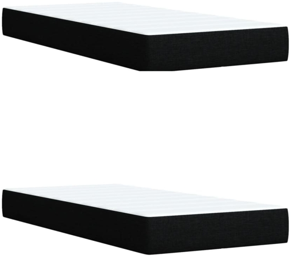 vidaXL Boxspringbett mit Matratze Schwarz 200x200 cm Stoff 3294458 Bild 10