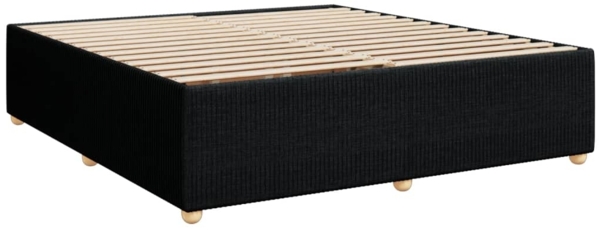vidaXL Boxspringbett mit Matratze Schwarz 200x200 cm Stoff 3294458 Bild 9