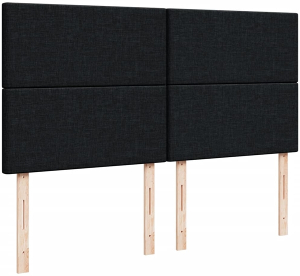 vidaXL Boxspringbett mit Matratze Schwarz 200x200 cm Stoff 3294458 Bild 8