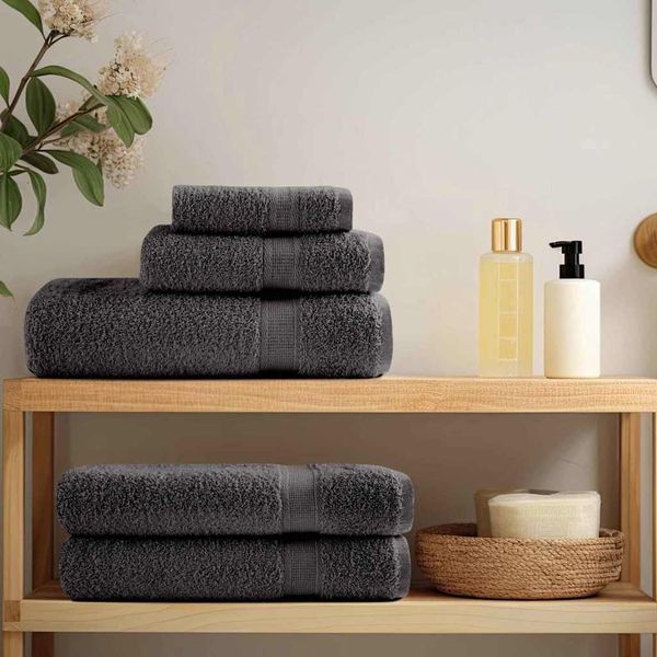 vidaXL Gästetuch SOLUND 4 pcs Anthrazit 15 x 21 cm 550 gsm 137145