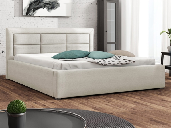 Polsterbett Classic mit Gerolltes Lattenrost (Farbe: Beige, Größe: 180x200 cm) Bild 2