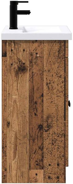 vidaXL Badezimmermöbel-Set Altholz 78,5 x 37,5 x 81 cm Holzwerkstoff 3404182 Bild 6