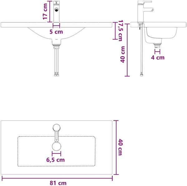 vidaXL Badezimmermöbel-Set Altholz 78,5 x 37,5 x 81 cm Holzwerkstoff 3404182 Bild 12