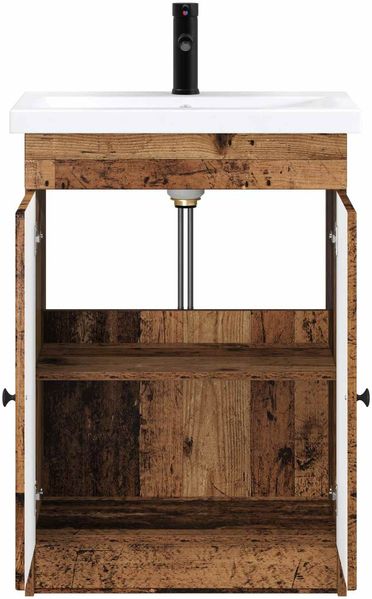 vidaXL Badezimmermöbel-Set Altholz 78,5 x 37,5 x 81 cm Holzwerkstoff 3404182 Bild 3