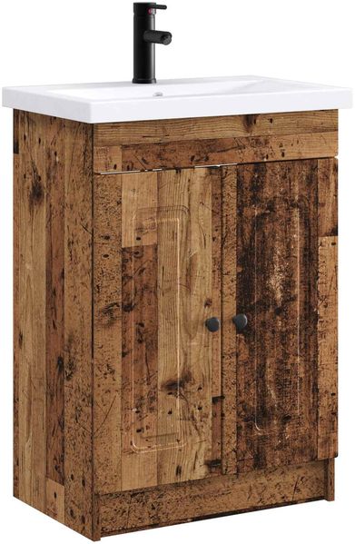 vidaXL Badezimmermöbel-Set Altholz 78,5 x 37,5 x 81 cm Holzwerkstoff 3404182 Bild 2