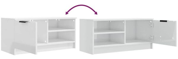 vidaXL TV-Schränke 2 Stk. Hochglanz-Weiß 80x35x36,5 cm Holzwerkstoff 811479 Bild 9
