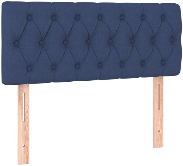 vidaXL Boxspringbett mit Matratze Blau 100x200 cm Stoff 3140279 Bild 6