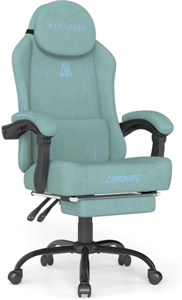 Ergonomischer Gaming Stuhl mit Verstellbarer Rückenlehne Blau