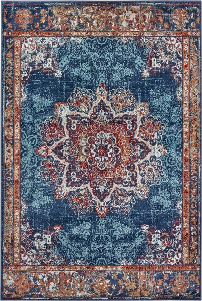 HANSE Home 'Maderno' Teppich, rechteckig, Höhe: 8 mm, Orientalisch, Kurzflor, Blau, 140 x 200 cm (Rechteckig)