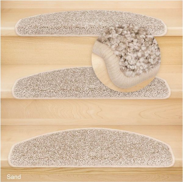 Metzker® Stufenmatte Stufenmatten Marseille Halbrund Sand 15 Stück, halbrund, Höhe: 13 mm, 15 Stück im Set - Sand