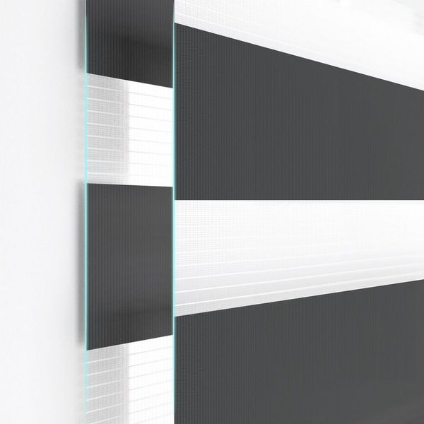 Doppelrollo Fensterrollos Ohne Bohren, Vkele, 130cm/160cm, klemmfix,klemmträger, Sonnenschutz, Lichtdurchlässig und Verdunkelnd.