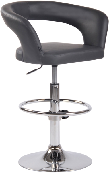 CLP Barhocker Jaen höhenverstellbar und drehbar,grau Kunstleder