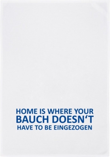 WestCraft Geschirrtuch Maritime Geschirrtücher / Küchen-Tuch - Geschirr Handtuch 50 x 70 cm, (1-tlg), Home is where your Bauch doesnt have to be eingezogen
