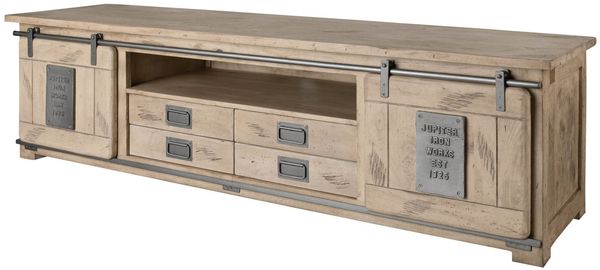 TV-Board Mango 200x55x55 whitewash lackiert RAILWAY #348