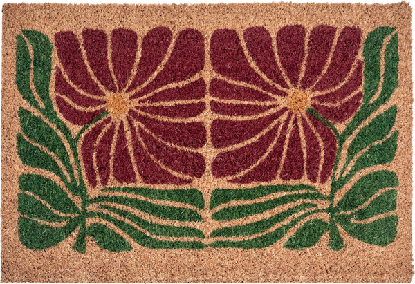 Fußmatte TANALIAN Bunt 40 x 60 cm Blume Kokosfasern
