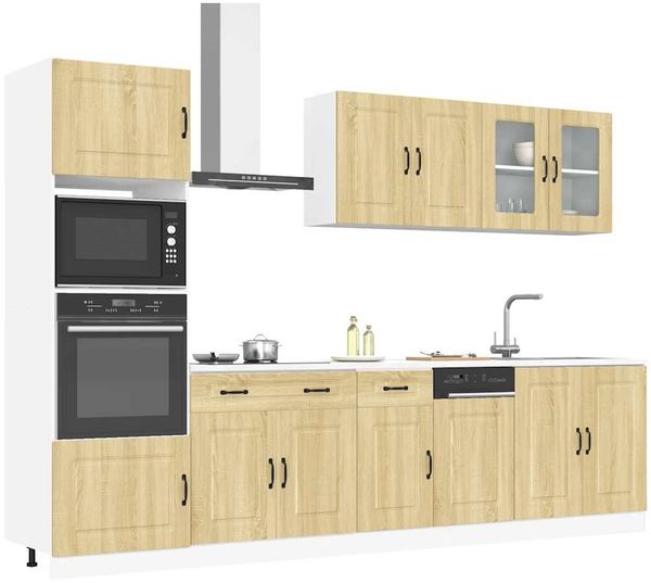 vidaXL 7-tlg. Küchenschrank-Set Kalmar Sonoma-Eiche Holzwerkstoff 3314734