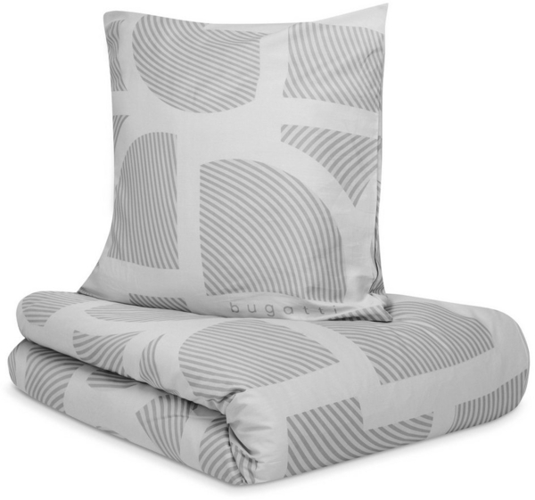 bugatti Bettwäsche Satinbettwäsche bugatti, Mako-Satin, 2 teilig, mit abstraktem Muster