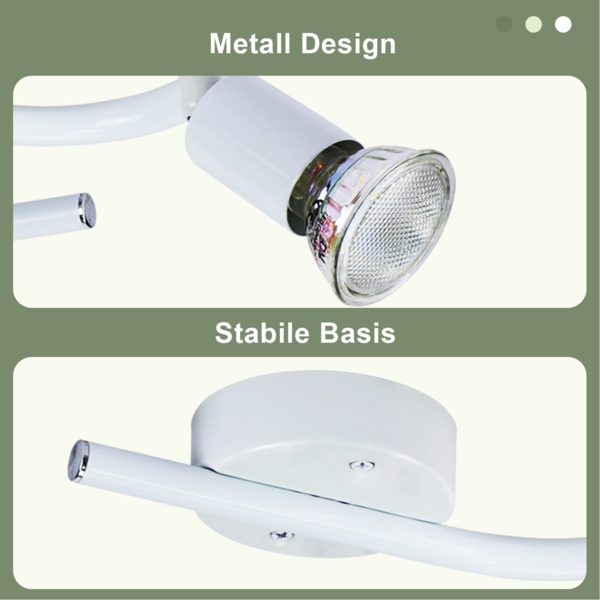 ZMH Verstellbarer LED Deckenstrahler GU10 3 Flammig Deckenspots Industrial Wohnzimmer Bild 8