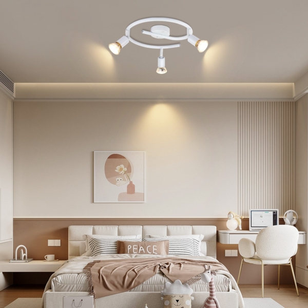 ZMH Verstellbarer LED Deckenstrahler GU10 3 Flammig Deckenspots Industrial Wohnzimmer Bild 6