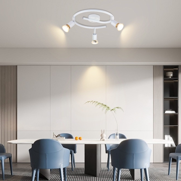 ZMH Verstellbarer LED Deckenstrahler GU10 3 Flammig Deckenspots Industrial Wohnzimmer Bild 7