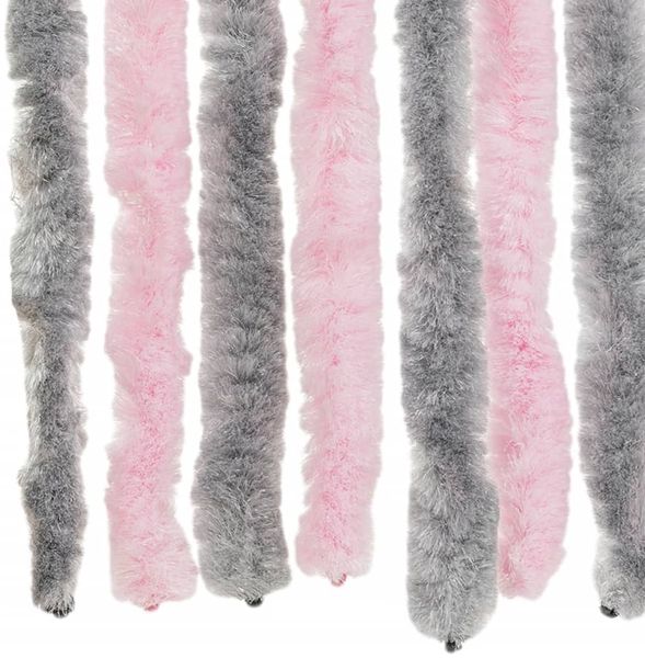 vidaXL Fliegenvorhang Silbergrau und Rosa 90x200 cm Chenille 377362 Bild 6