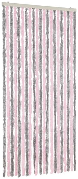 vidaXL Fliegenvorhang Silbergrau und Rosa 90x200 cm Chenille 377362 Bild 2
