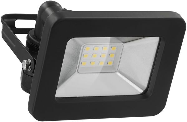 goobay 53868 LED Strahler Außen 10W / Außenstrahler IP65 / Neutralweißes Licht 850 lm/LED Scheinwerfer Fluter Wandmontage / IP65 Gartenstrahler/Schwarz