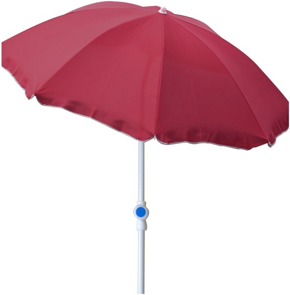 Sonnenschirm knickbar Ø 2 m Garten Balkon Strand Schirm UV30+ burgundrot