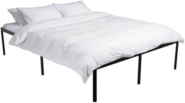 CLP Metallbett Hamlin mit Lattenrost stabil und belastbar,schwarz 200x140x41 cm